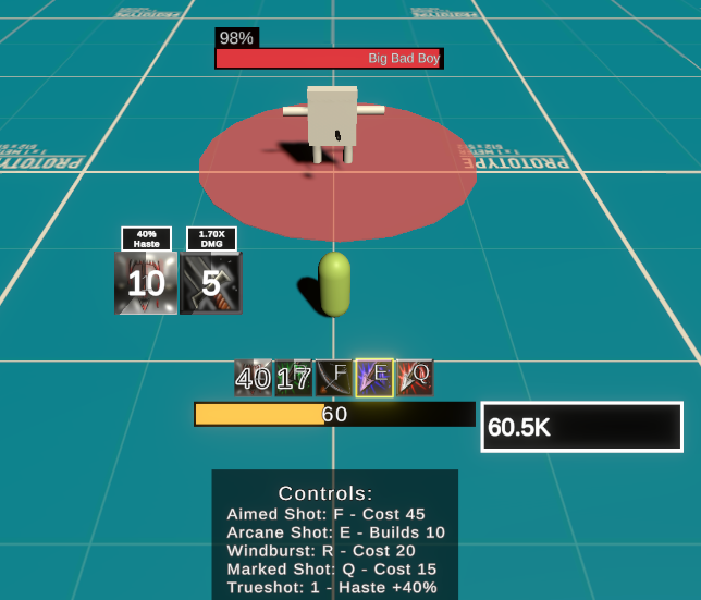 MMO combat demo screenshot