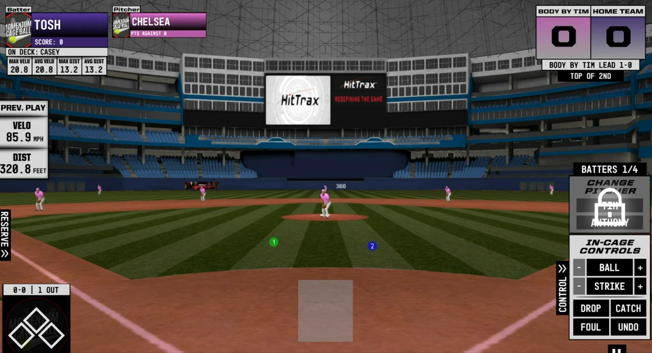 Cageball in‑game screen