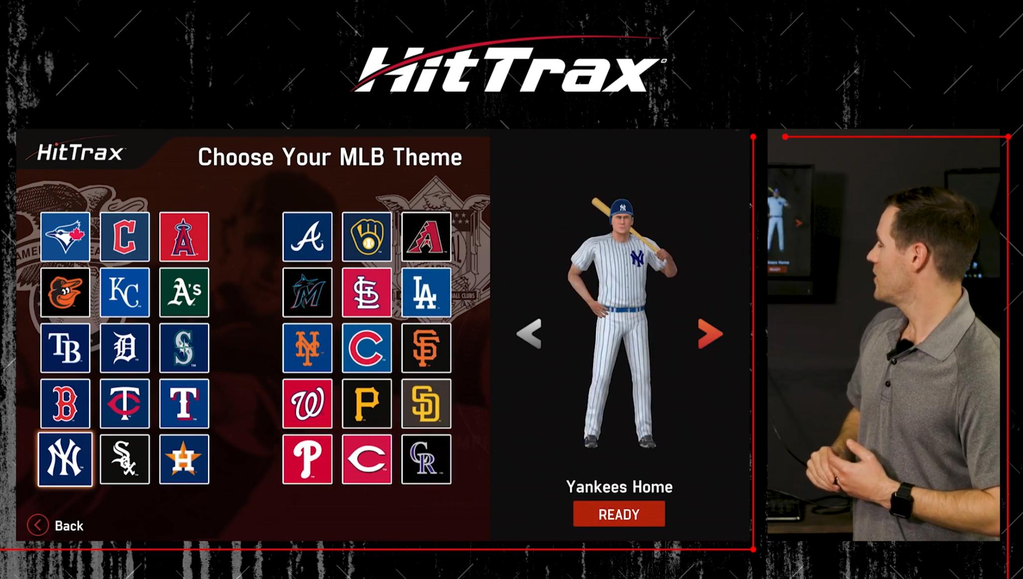 MLB uniforms selection UI