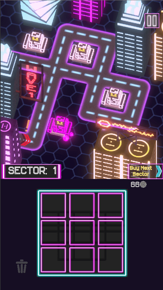 Main menu animation for Merge Surge